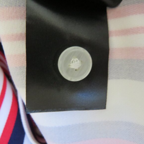 H&M* Men's Short Sleeve‎ Button Down Straight Hem Stripe Shirt~ Size Medium - Picture 11 of 11